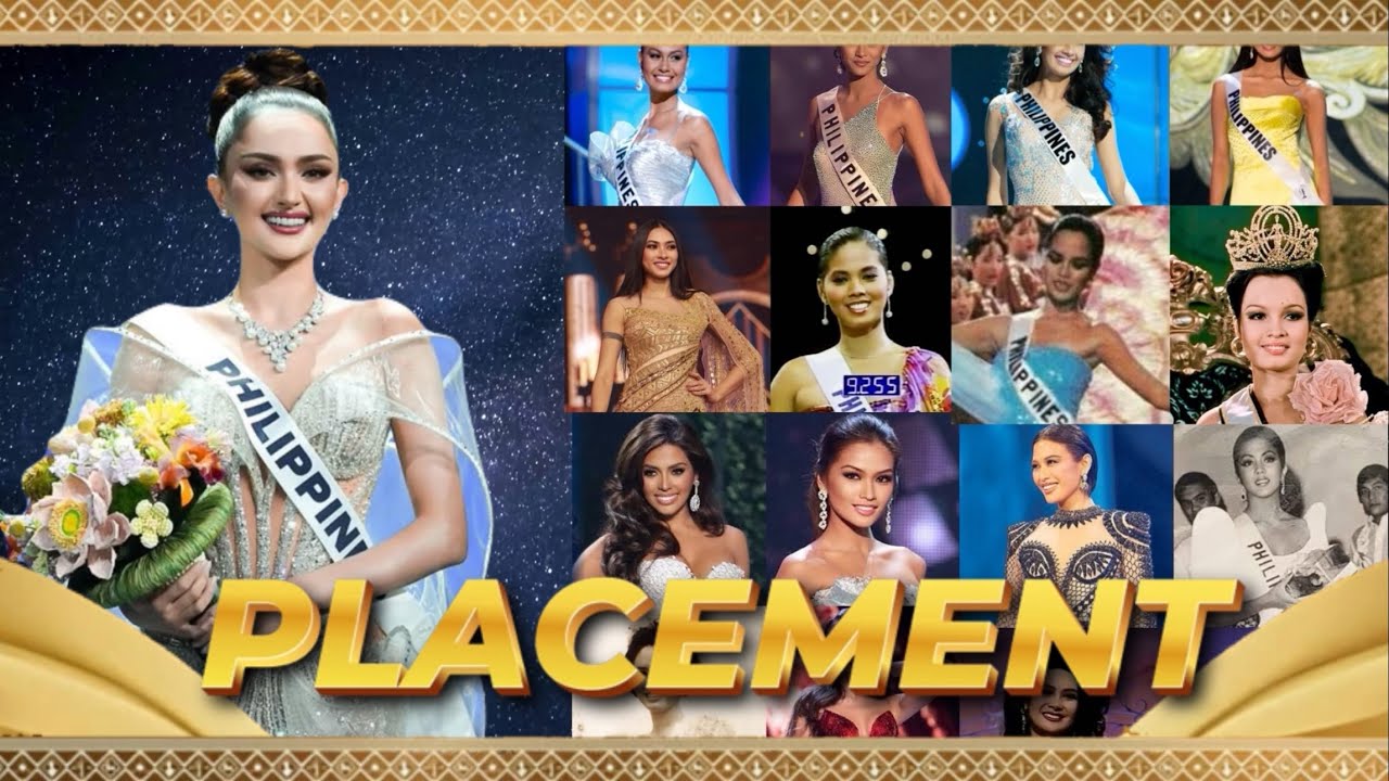 PHILIPPINES PLACEMENT in Miss Universe Pageant 1952 to 2025