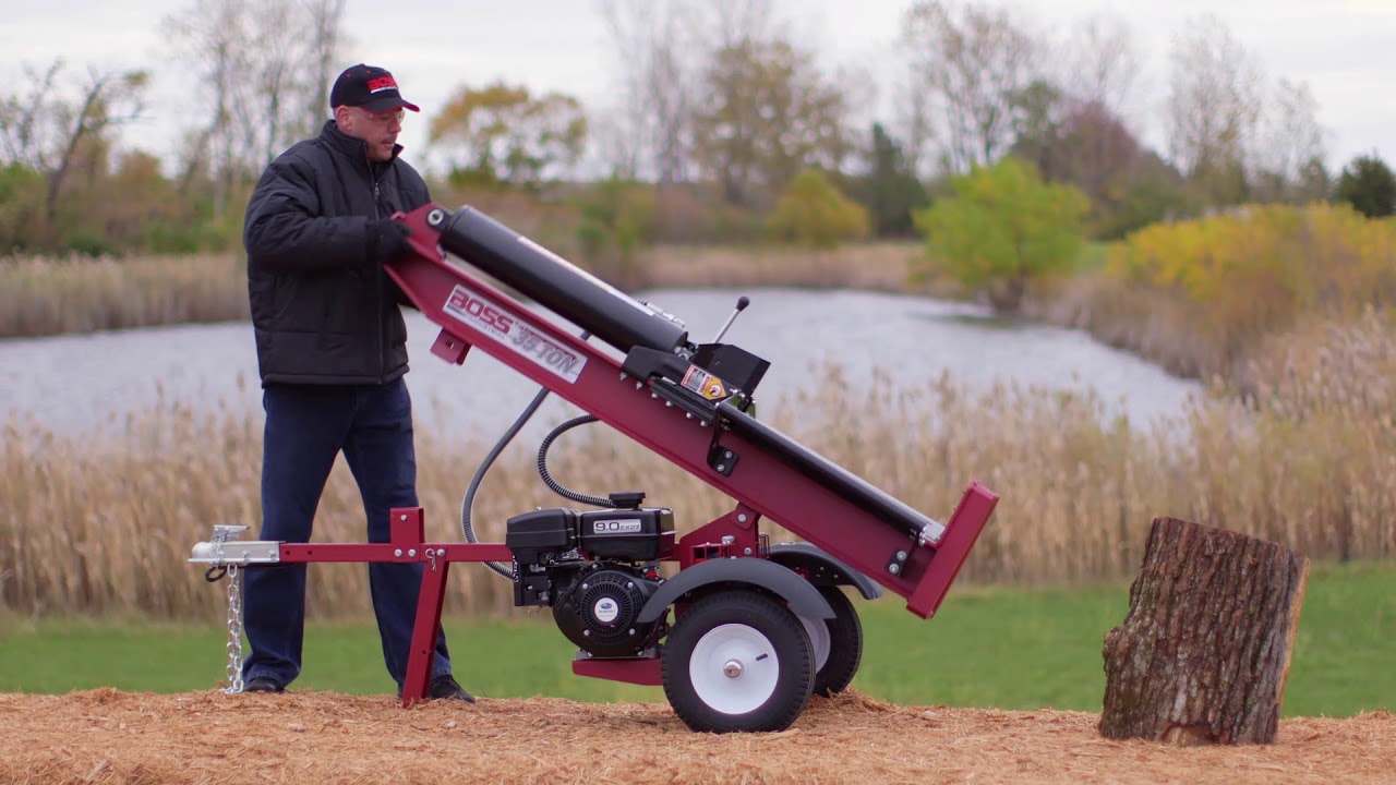 BOSS 35 Ton Commercial Grade Gas Log Splitter