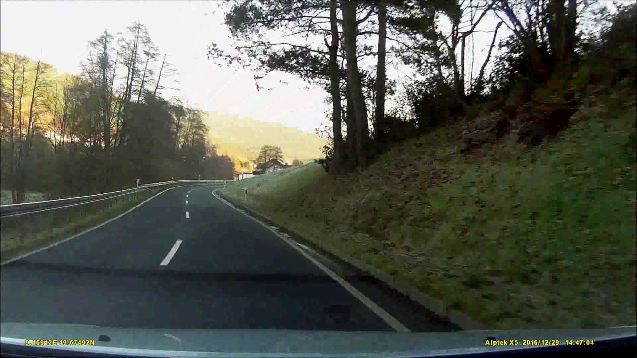 Autofahrt im Odenwald (ERB/MIL): Vielbrunn(HE) ---:--- Weilbach(BY)