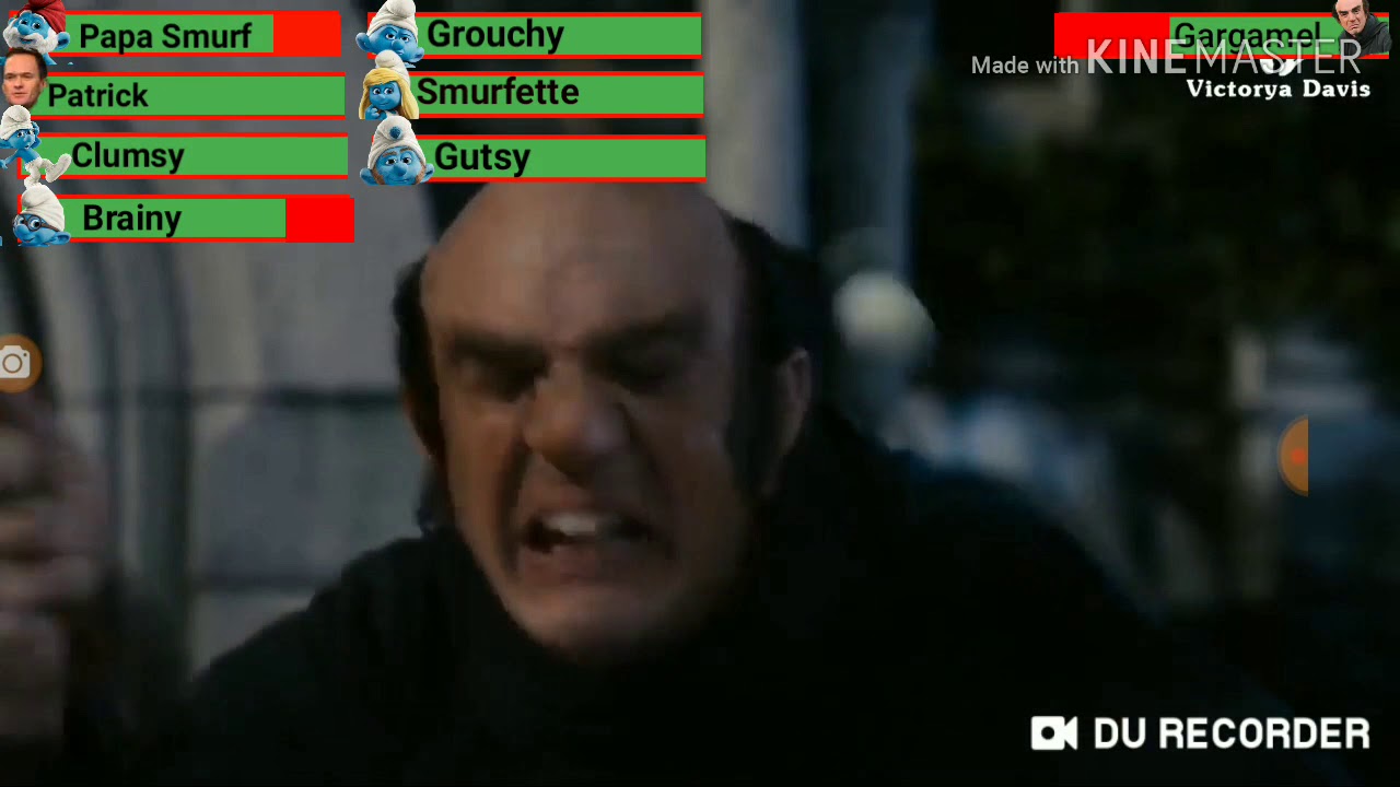 The Smurfs (2011) Final Battle With Healthbars
