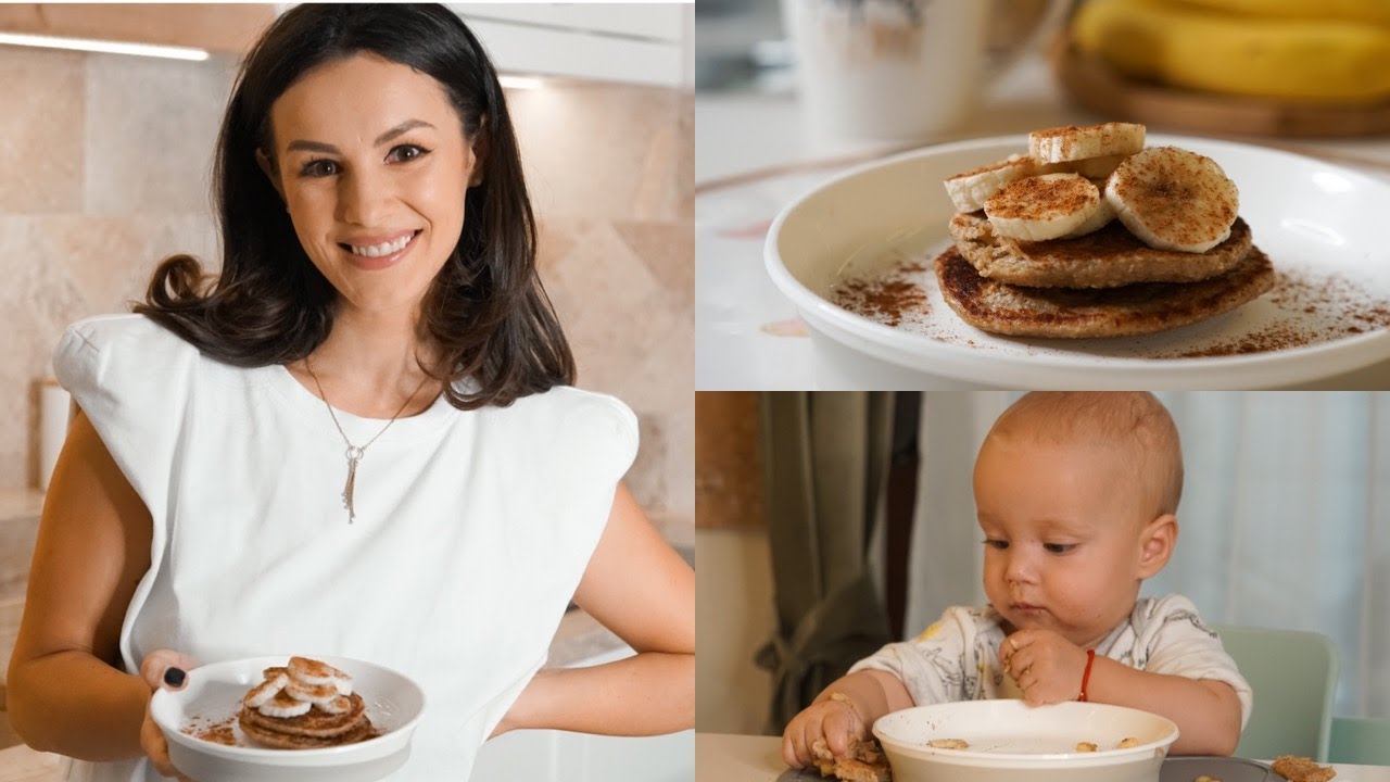 Bebe Cuisine - Pancakes cu banane si scortisoară 6 luni +