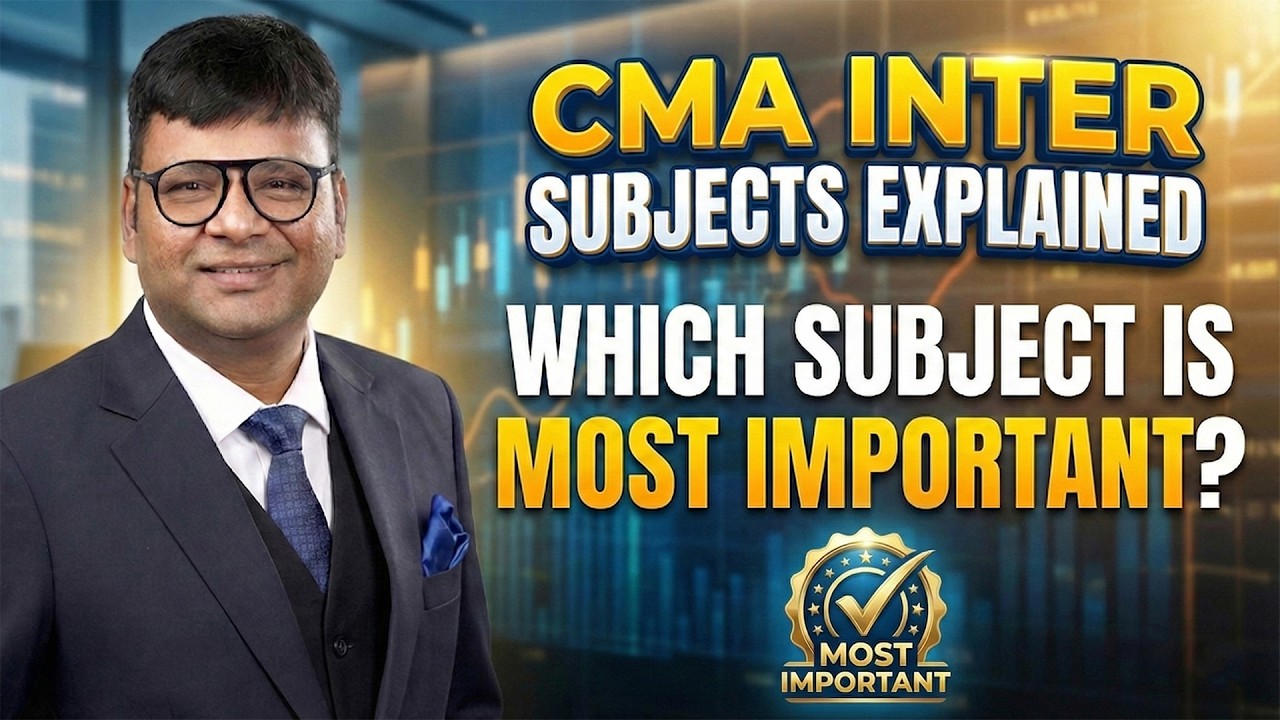 CMA Inter Subjects Explained | Which Subject is MOST Important? | CA Satish Jalan