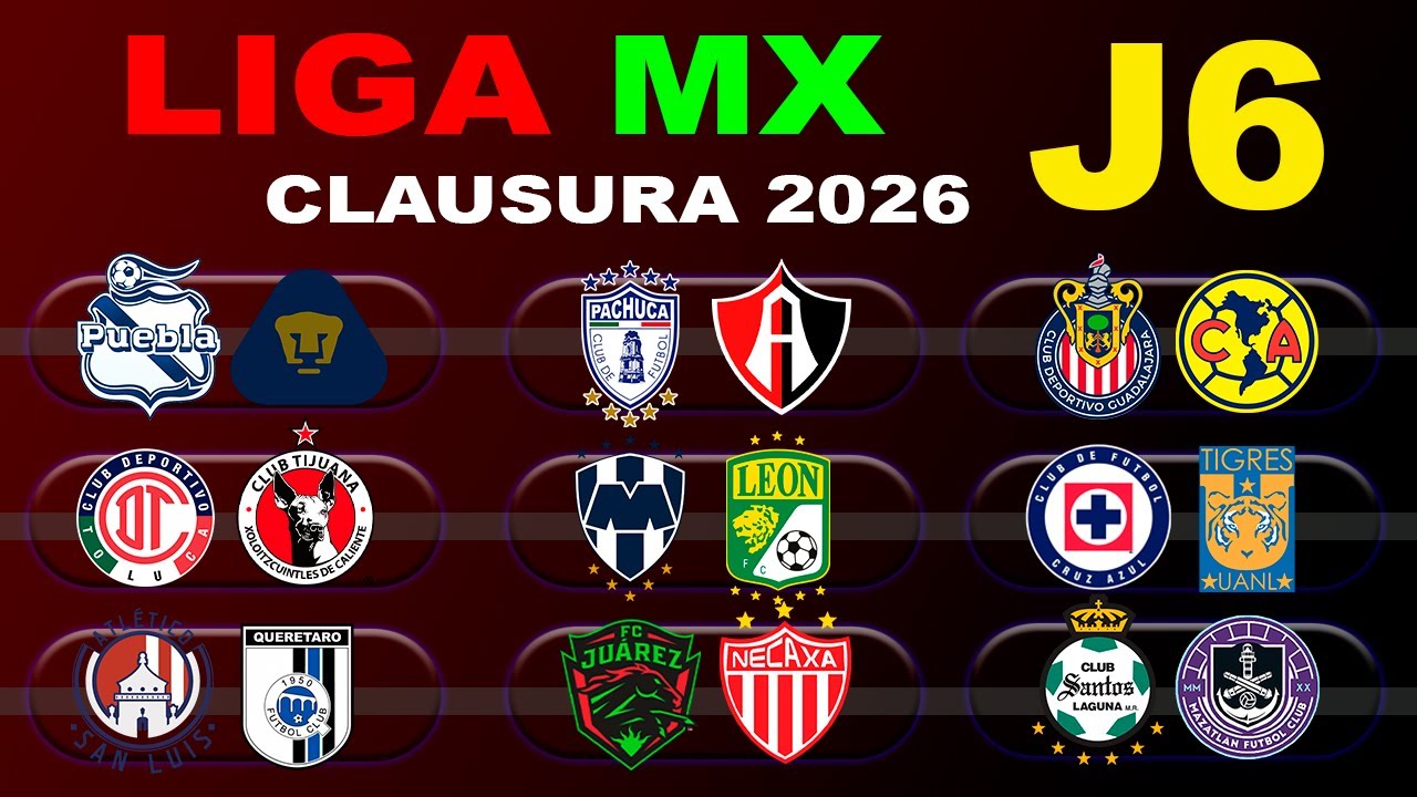 FECHAS, HORARIOS Y CANALES PARA LA JORNADA 6 DE LA LIGA MX CLAUSURA 2026