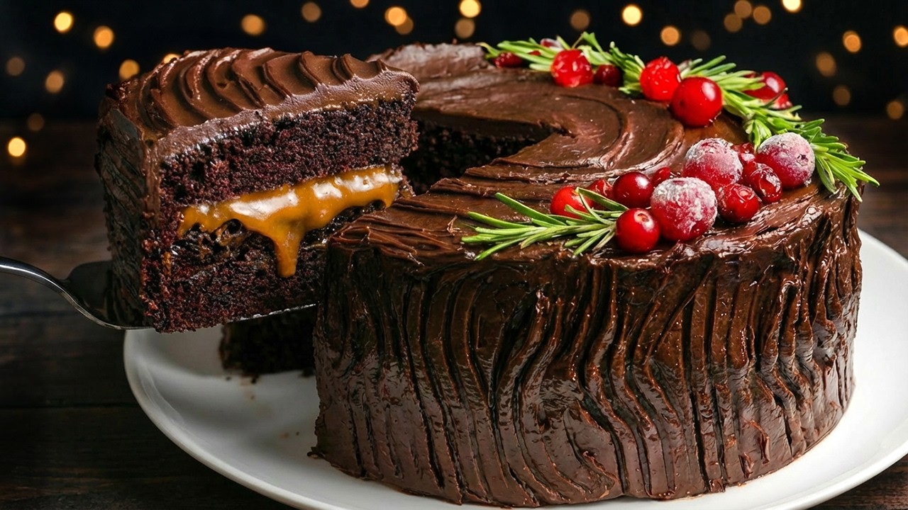 🎄Я нашла самый лучший рождественский шоколадный торт!  Простой рецепт для приготовления дома!