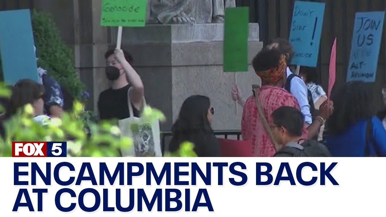 Pro-Palestinian encampment back on Columbia campus