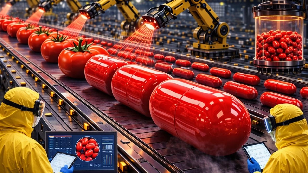 How Tomatoes Are Transformed Into Daily Nutrition Pills | Inside Food Factory