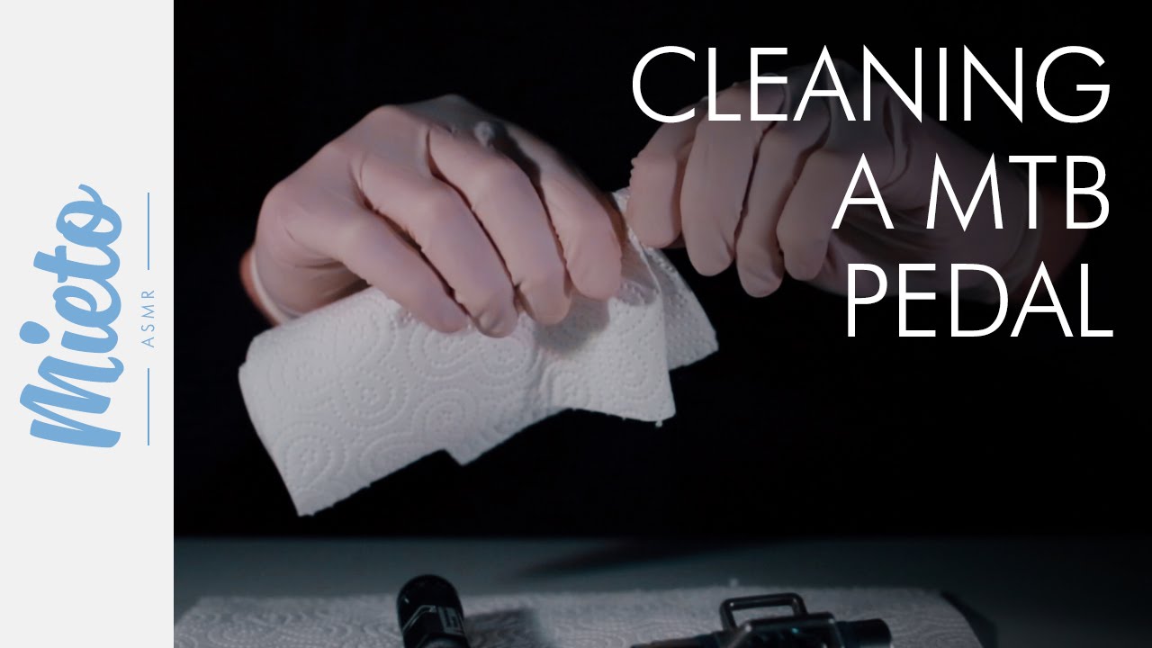ASMR. Cleaning a Mountainbike Pedal. No Talking
