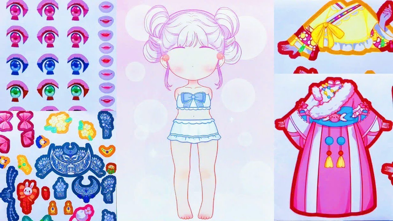 Sticker Girl Dress Up 💖 | Cute DIY Kawaii Fashion Outfits #sticker #kawaii #diy
