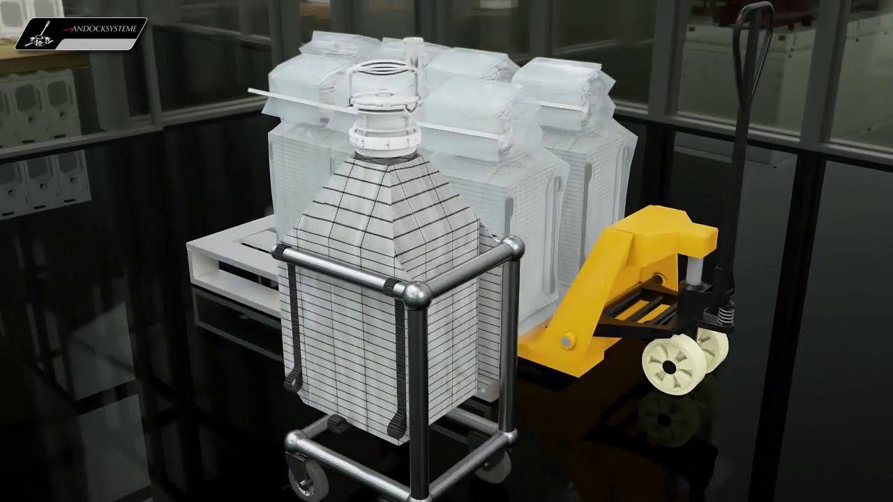 ACUBE® - Contained Single Use Transfer Bags (FIBC) in 3D shape for Containment solids handling