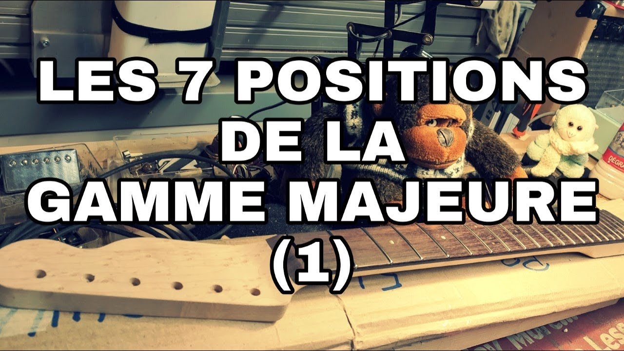 GAMME MAJEURE, les positions 1 à 4 sur la guitare selon Pierre Cullaz