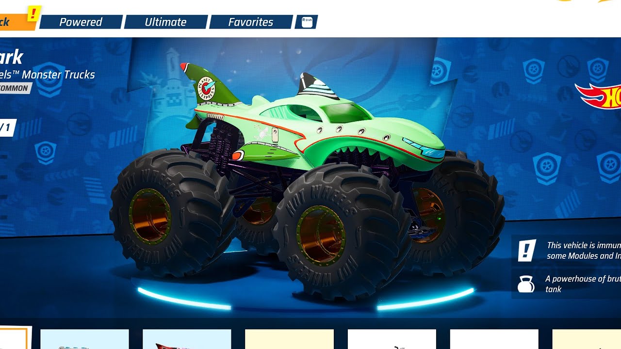 Hot Wheels Unleashed 2: Monster Trucks Tiger Shark Planet Skin