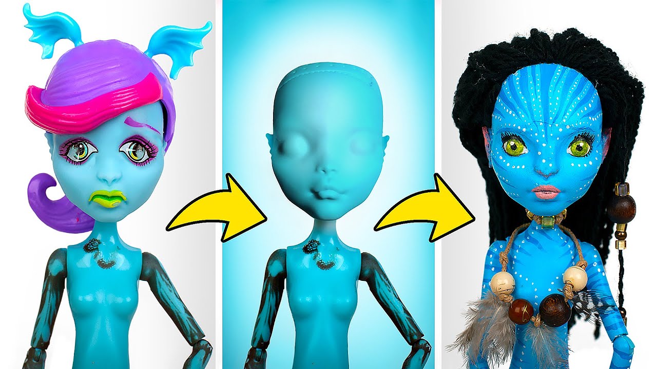 Nie zu alt für Puppen! Wie Man Eine Monster-High-Puppe In Neytiri Verwandelt 🦋