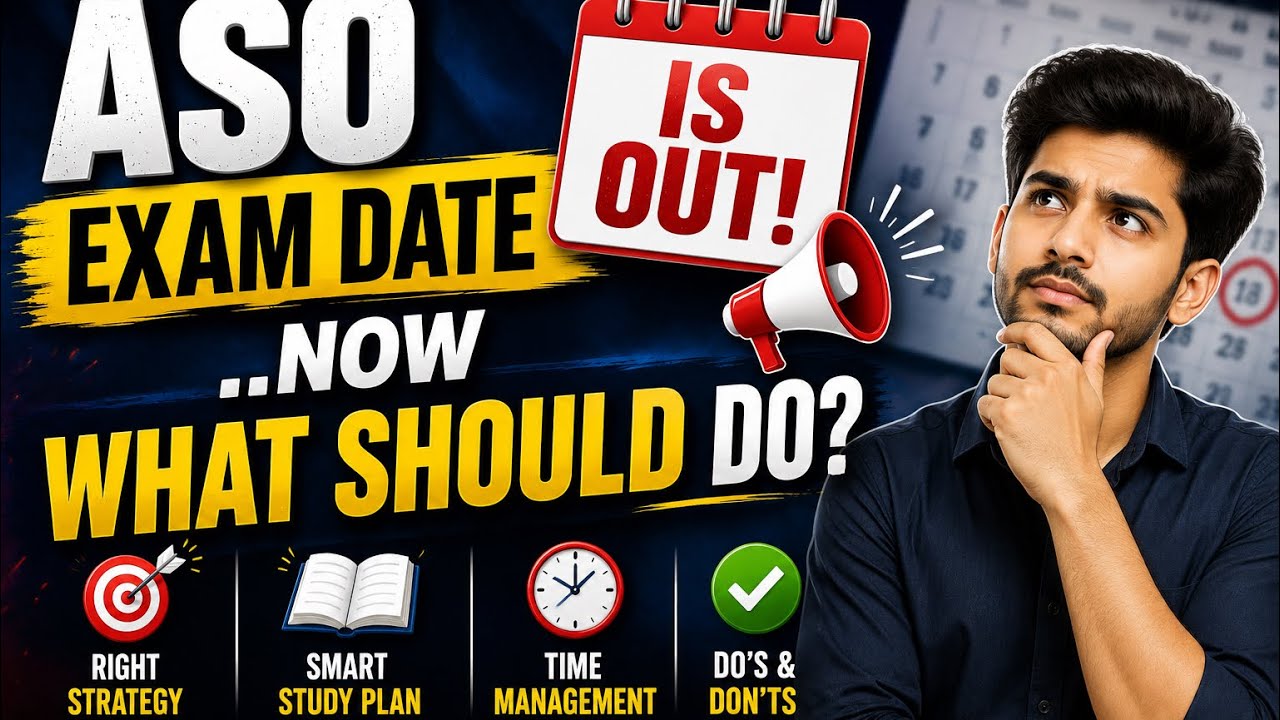     ASO Exam Date Out! 🔥अब क्या करें? Complete Strategy & Study Plan#aso2026 #upsssc #lowerpcs #pet