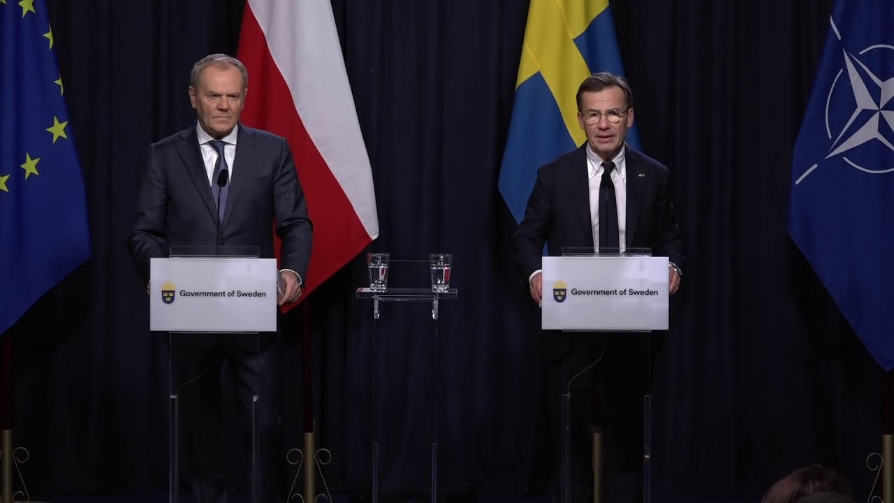 Interpreted to English: Press conference with Ulf Kristersson and Donald Tusk