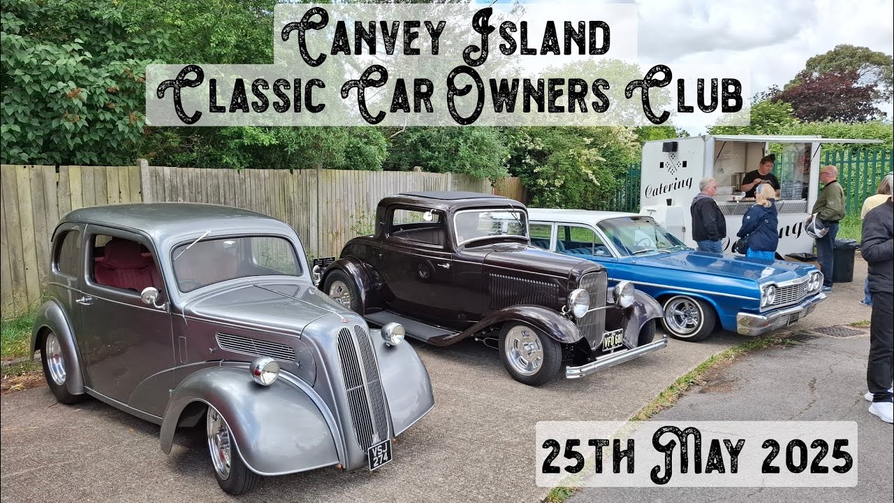 Canvey island classic car club meet 25th may 2025 #classiccars #hotrod #automobile #truck #american