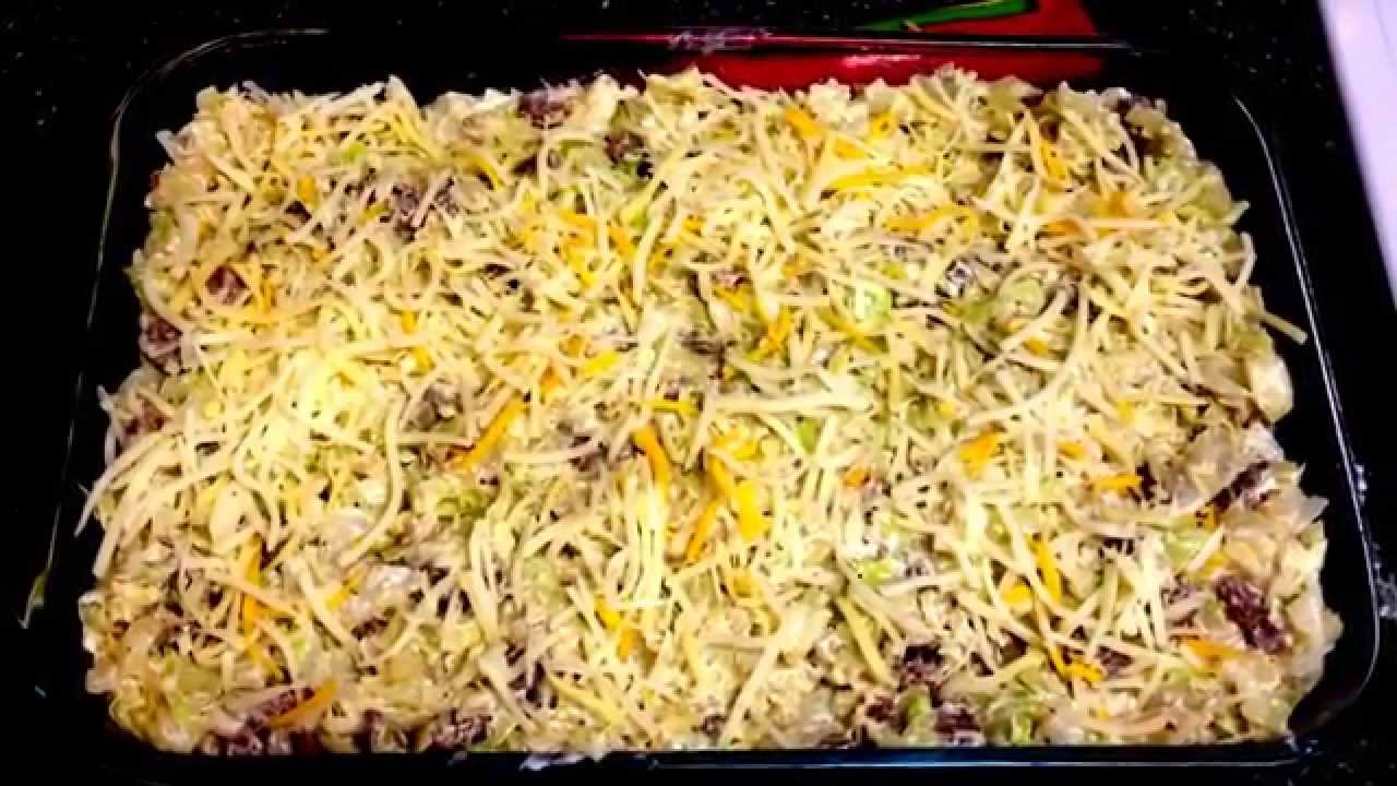 Cheesy Sausage & Cabbage Casserole - Comfort Food! WW 4 Points Plus!