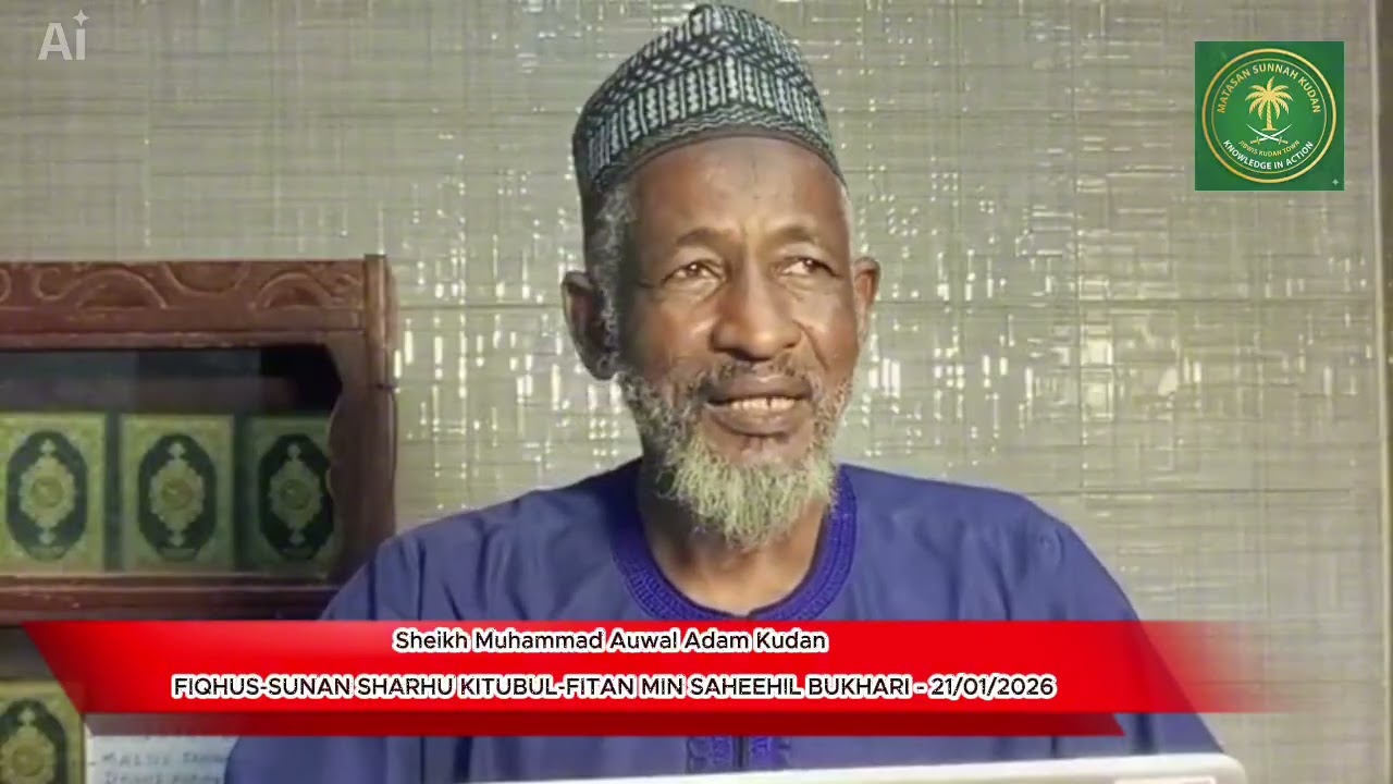 FIQHUS-SUNAN SHARHU KITABUL-FITAN MIN SAHEEHIL BUKHARI - 21/01/2026