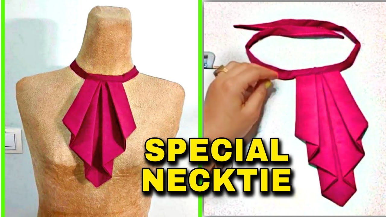DIY NECKTIE - HOW TO MAKE A CRAVAT ? SEWING SPECIAL GIRL'S NECKTIES