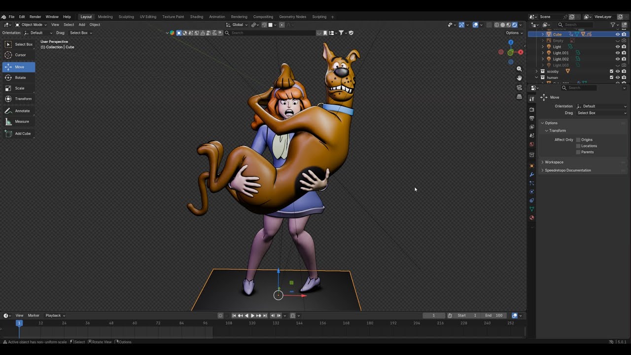 I Recreated Scooby Doo in Blender | 3D Character Timelapse | sculptedbydan