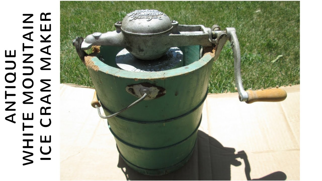 Antique White Mountain Freezer Ice Cream Maker Assembly & Demo