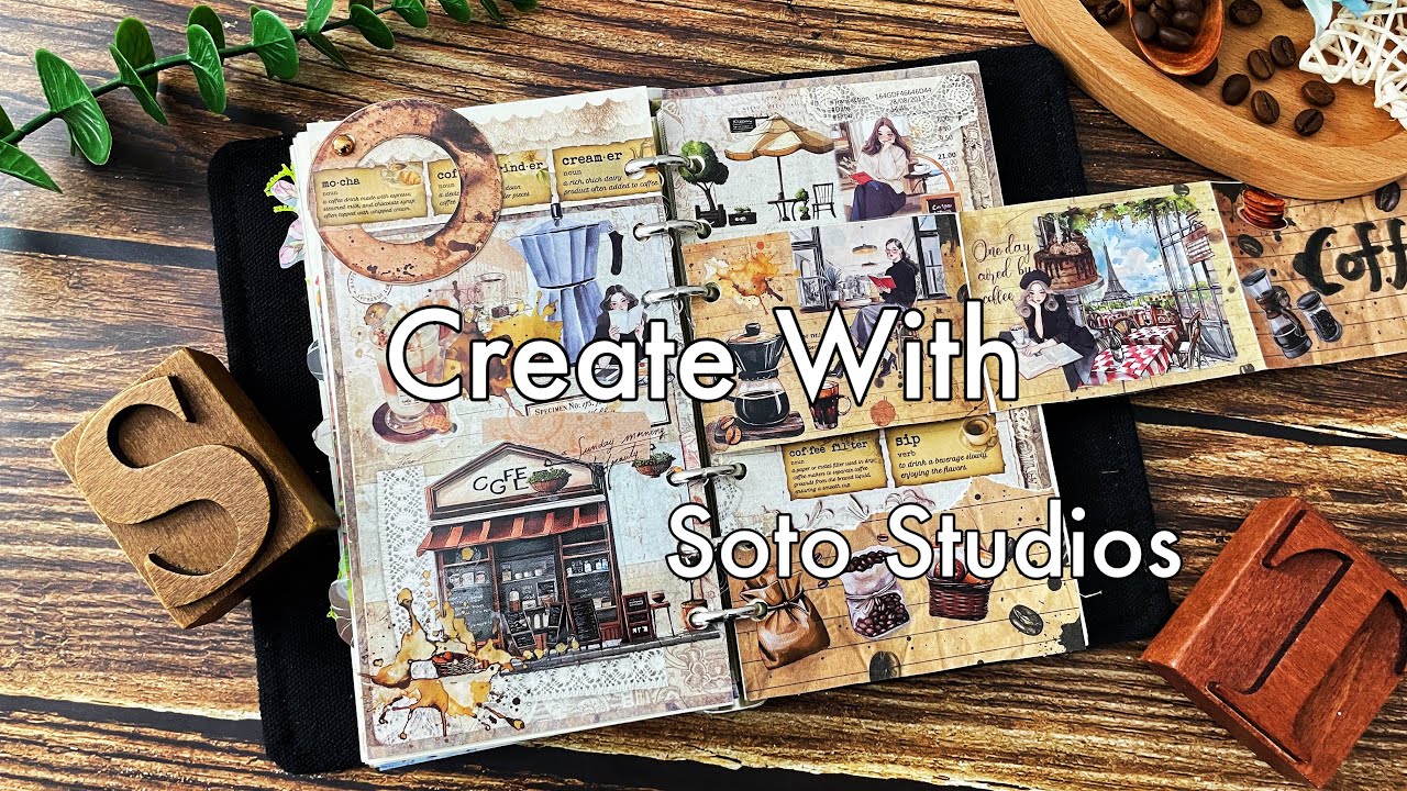 Creative Spreads with Soto Studios🥰 | Scrapbook Supplies| Junk Journaling | Scrapbooking Idea | ASMR