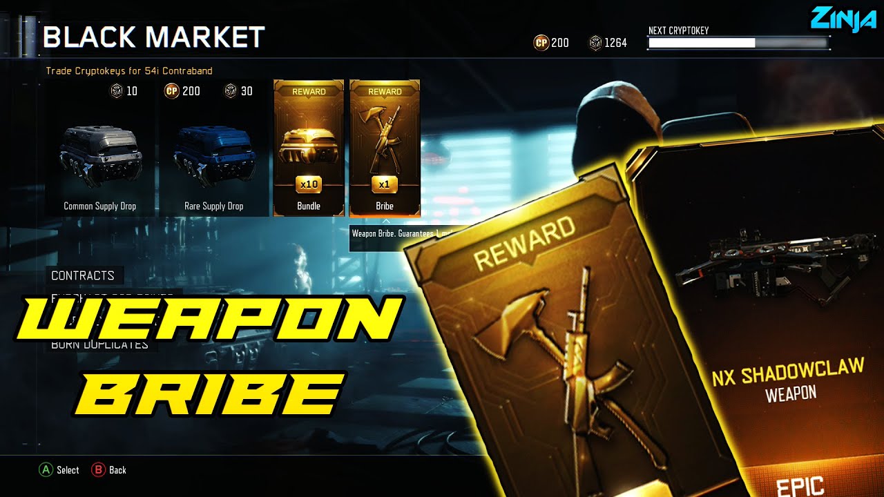 Weapon BRIBE in Call of Duty Black Ops 3 & NEW Contact system in BO3 Black Market