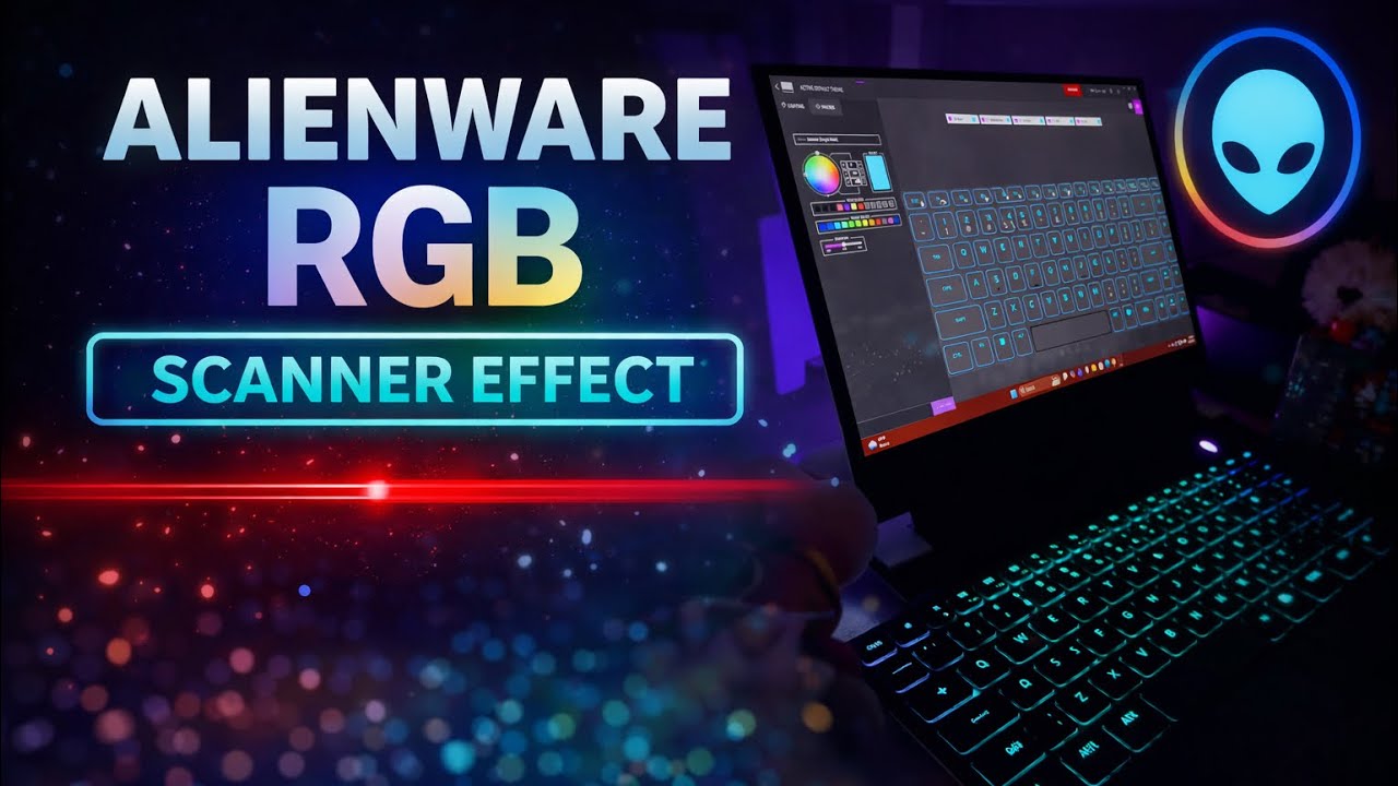 Alienware RGB Keyboard Scanner (Knight Rider) Effect | Clean Visual Demo