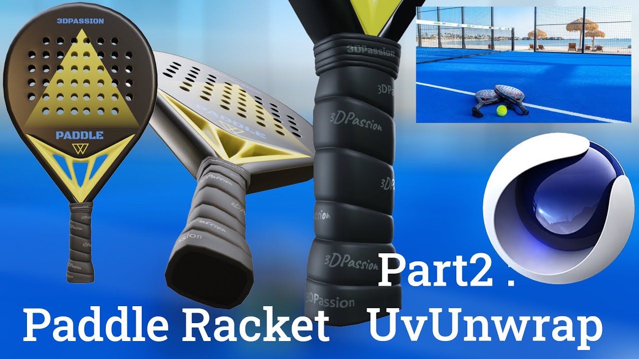 UV Unwrapping a Padel Paddle Racket in Cinema 4D (Tutorial Part 2/3) - Clean UVs for Texturing!
