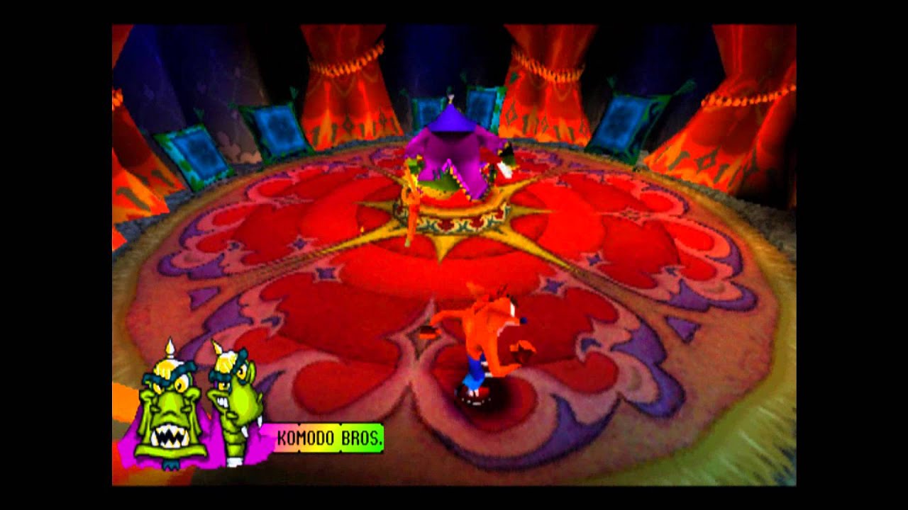 Komodo Brothers - Boss #2 - Crash Bandicoot 2 Cortex Strikes Back - 100% Playthrough (Part #12)