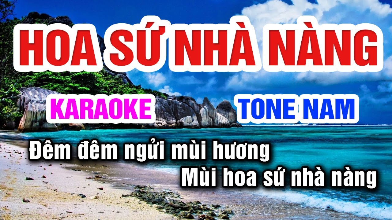 Karaoke Hoa Sứ Nh&agrave; N&agrave;ng | Tone Nam Nhạc Bolero | Ph&uacute; Qu&iacute;