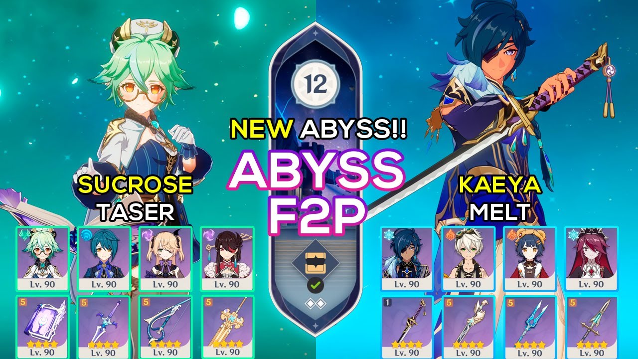 [F2P] Kaeya Melt & Sucrose Taser | NEW Spiral Abyss 5.4 | Genshin Impact