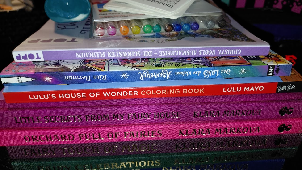 COLORING BOOKS AND COLORING SUPPLIES HAUL  (KLARA MARKOVA & LULU MAYO..) 