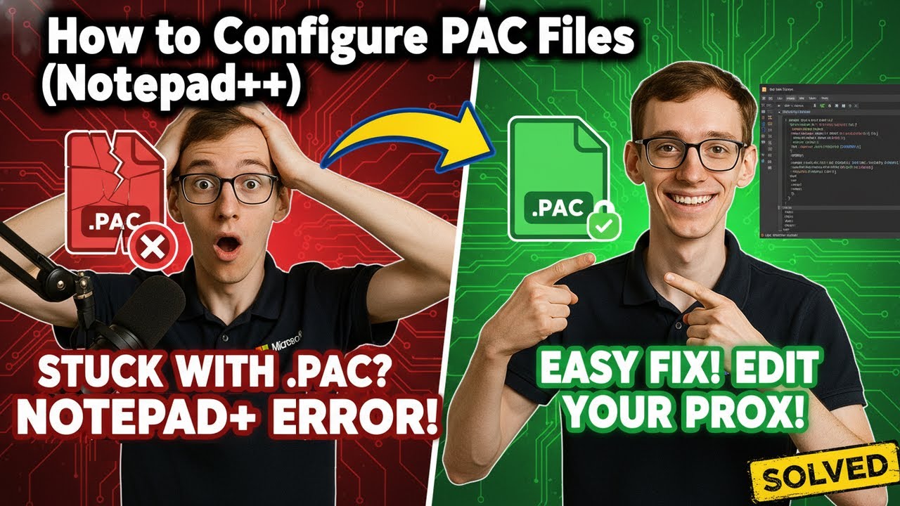 How to Configure PAC Files (Notepad++)