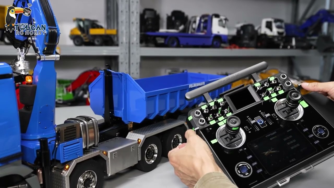 How to operate the LXY 10x10 crane truck with a Frsky XE radio. 21 channel function control.