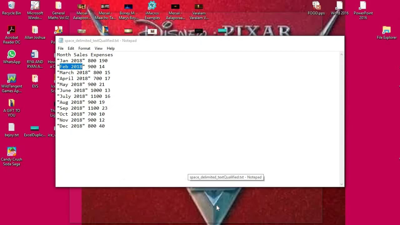 EXCEL : Pivot Table- How to get SPACE delimited TEXT FILE Source data to create PivotTable in excel