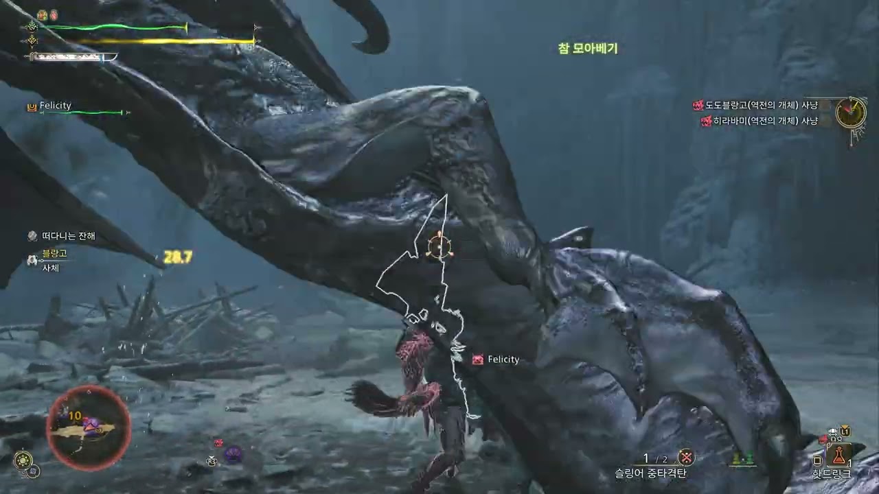 [MHWilds] 역전 눈원숭이&역전 플라잉지네 | ★6 절벽에 메아리치다