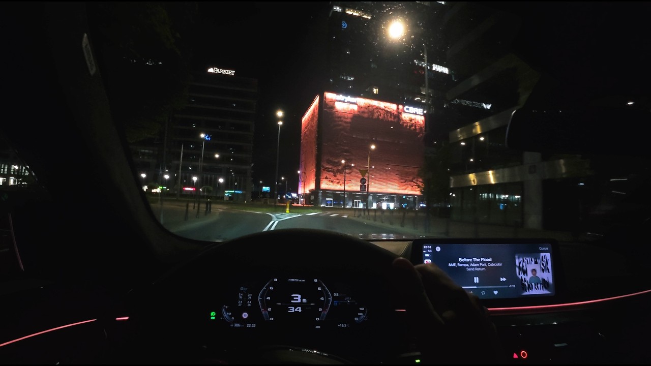 POV: Late Night Drive Through Warsaw in the BMW M5CS