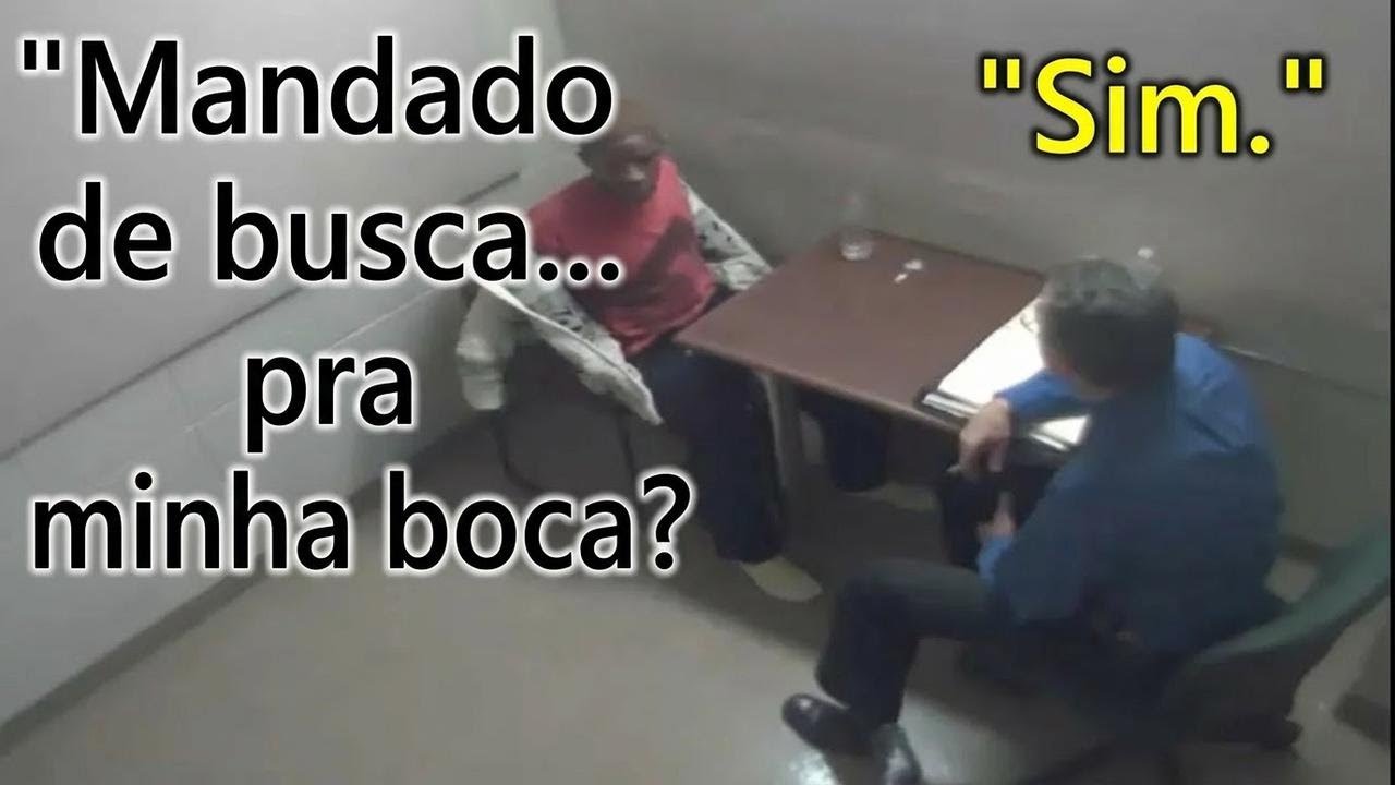 O bandido mais convencido e burro que já pisou numa sala de interrogatório