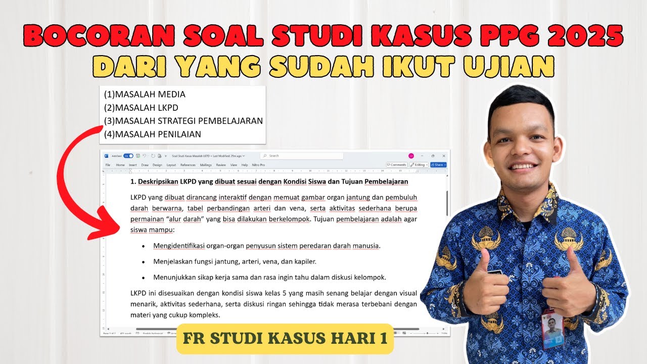 Bocoran Soal Studi Kasus PPG 2025 Dari Yang Sudah Ikut Ujian