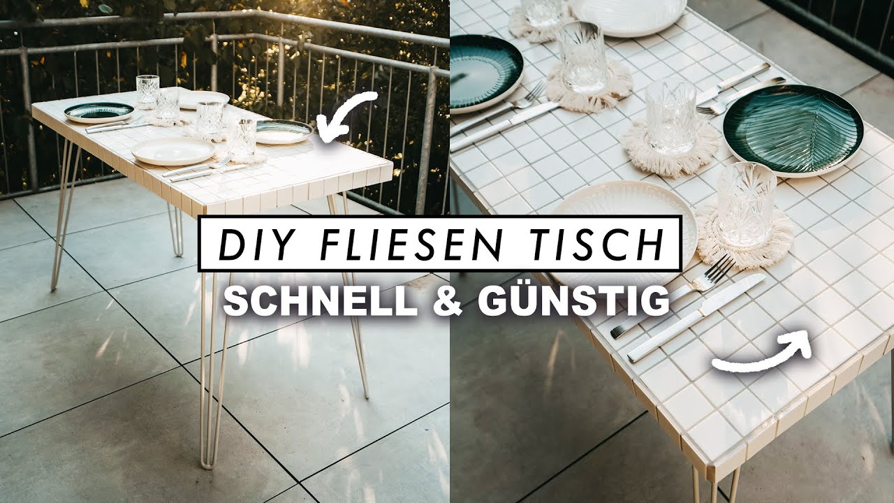 DIY Gartentisch mit Fliesen selber bauen für Terrasse & Balkon | EASY ALEX