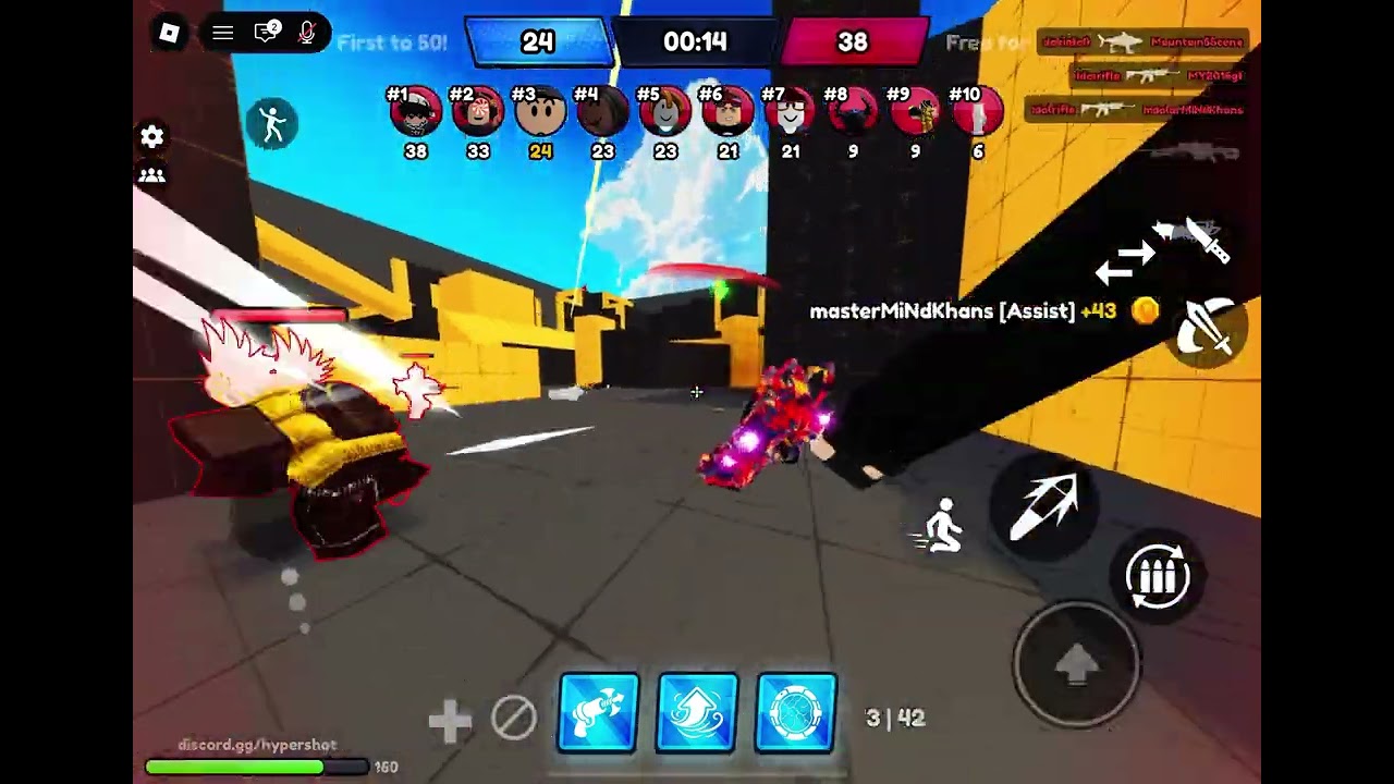 Trying to become a good sniper in roblox hypershot (day 1)
