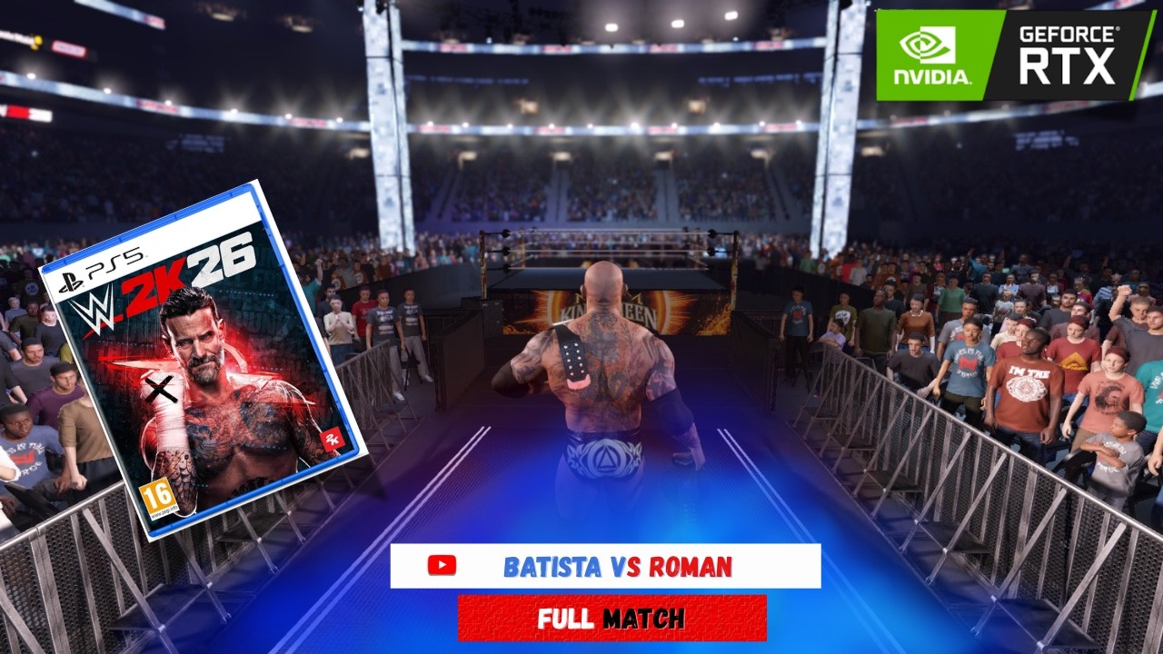 FULL MATCH - Roman Reigns vs. Batista: WWE 2K26 ( 2k 60z gameplay 