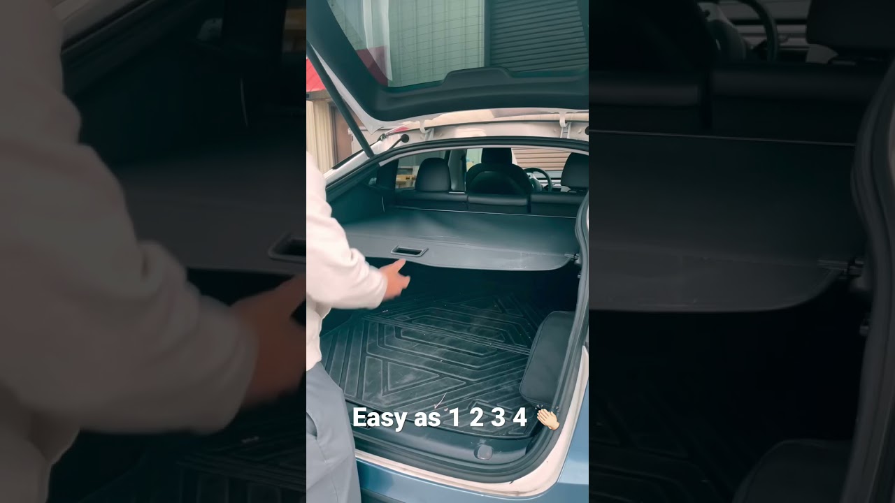 Trunk Privacy Cargo Cover for Model Y #shorts