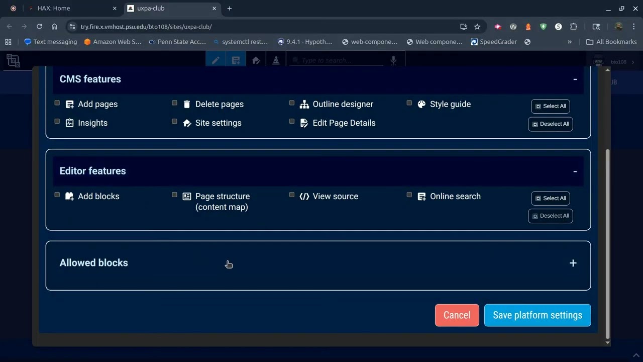 26.x.x preview - Site building and 