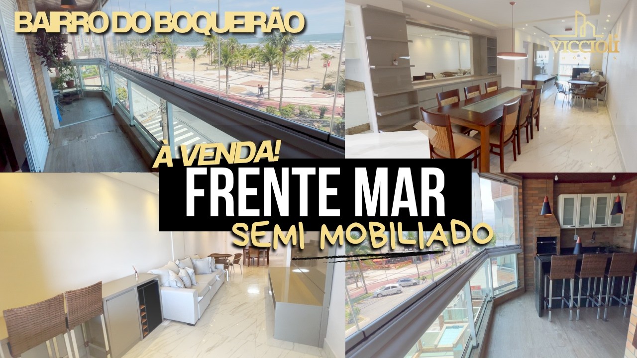 FRENTE MAR ! APARTAMENTO DE 3 DORMITÓRIOS À VENDA NO BOQUEIRÃO | PG | SP.