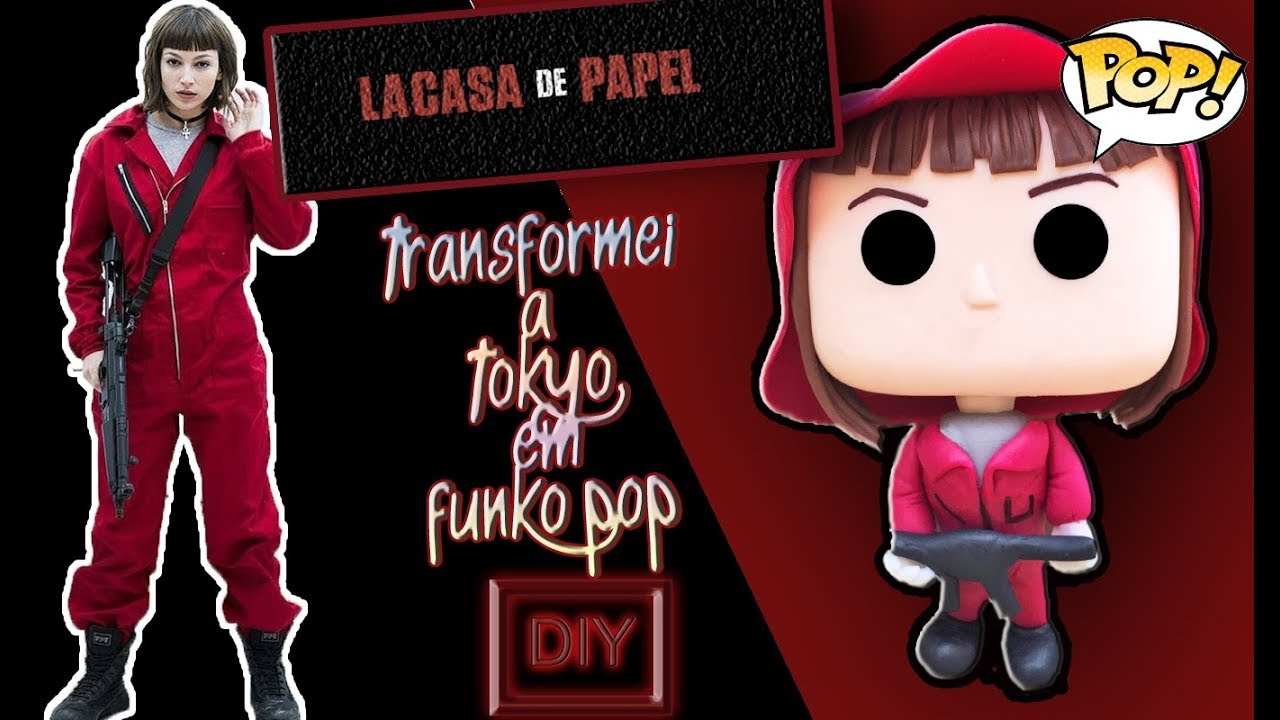 DIY como fazer o funko pop  da tokyo de la casa de papel
