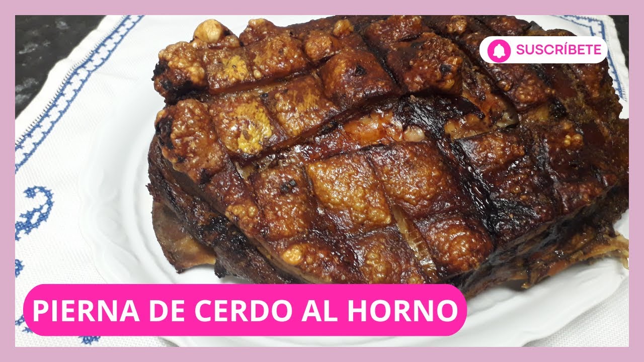 Receta económica, fácil y sabrosa! Disfruta la Navidad con una pierna de cerdo jugosa y crujiente!