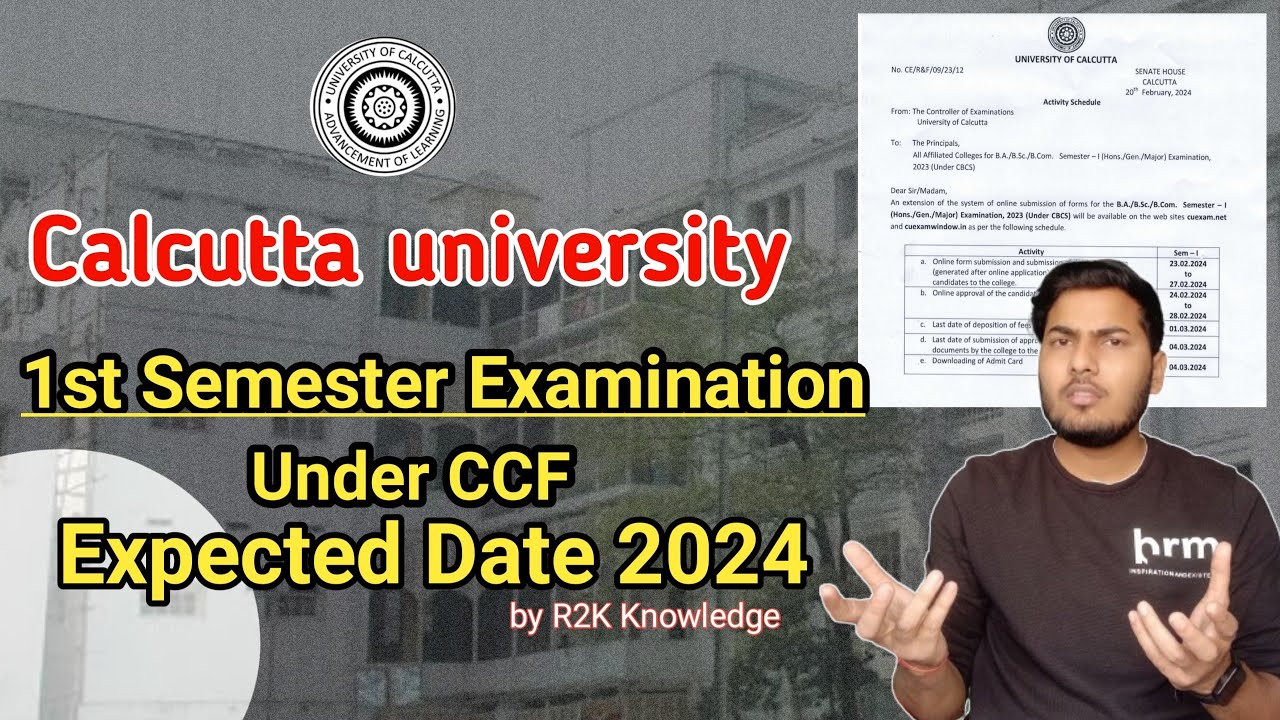 CU 1st Semester CCF  Examination Expected Dates 2024 | #ccf #1st_semester_exam_2024