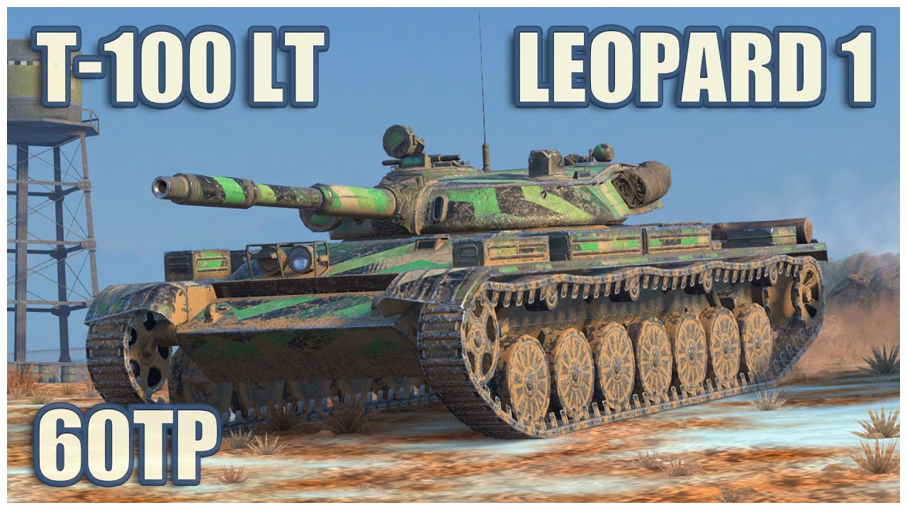 Т-100 ЛТ, Leopard 1 & 60TP • WoT Blitz Gameplay