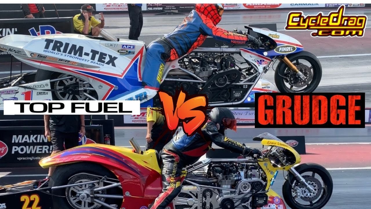RIVALS FACE OFF IN EPIC TOP FUEL NITRO MOTORCYCLE DRAG RACING GRUDGE RACE SHOWDOWN!